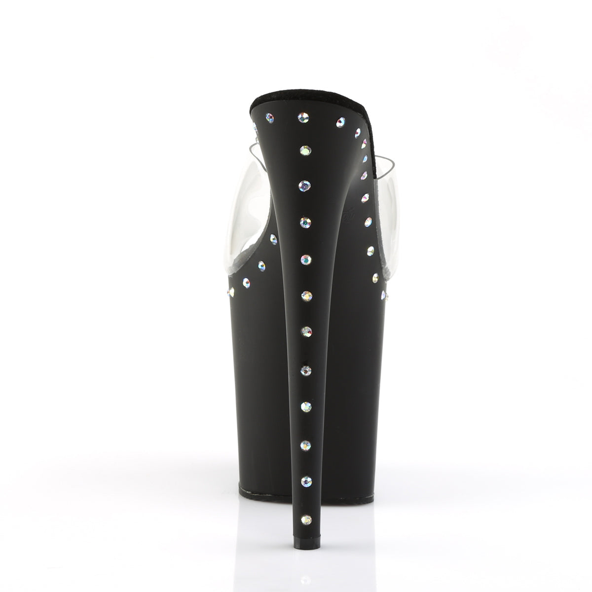 Pleaser Sandalias para mujer FLAMINGO-801ABLS CLR / BLK MATE