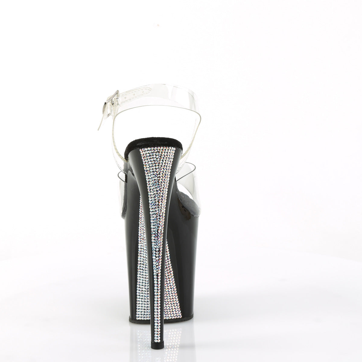 Pleaser Sandalias FLAMINGO-808CRS-2 CLR / BLK-SLV RS