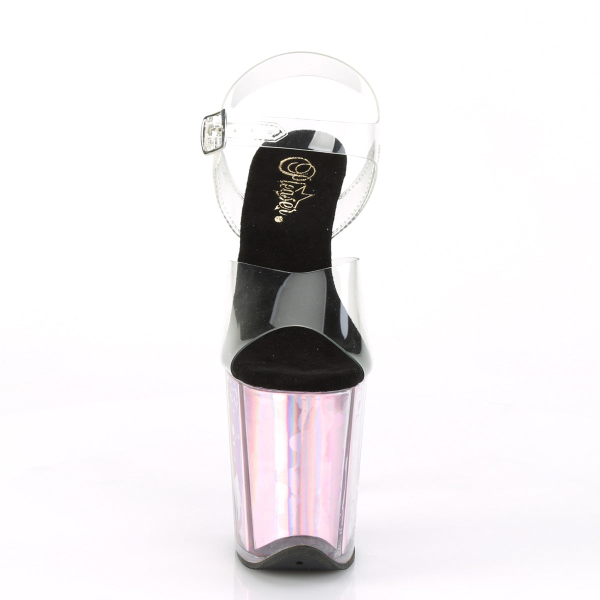 Pleaser Sandalias para mujer FLAMINGO-808HGI inserciones de holograma CLR / PINK