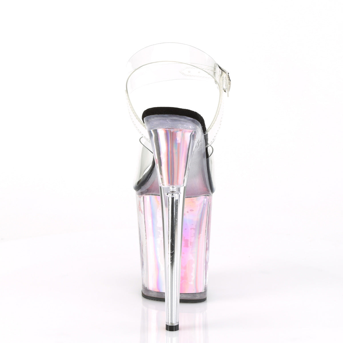 Pleaser Sandalias para mujer FLAMINGO-808HGI inserciones de holograma CLR / PINK