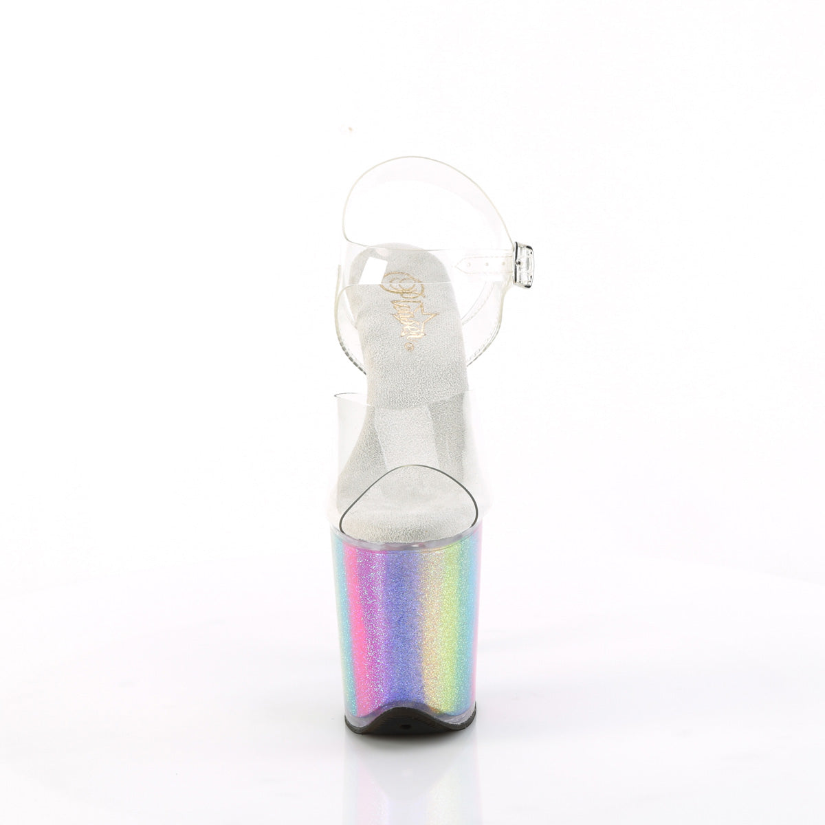 Pleaser FLAMINGO-808RG-01 Clr/Rainbow Glitter