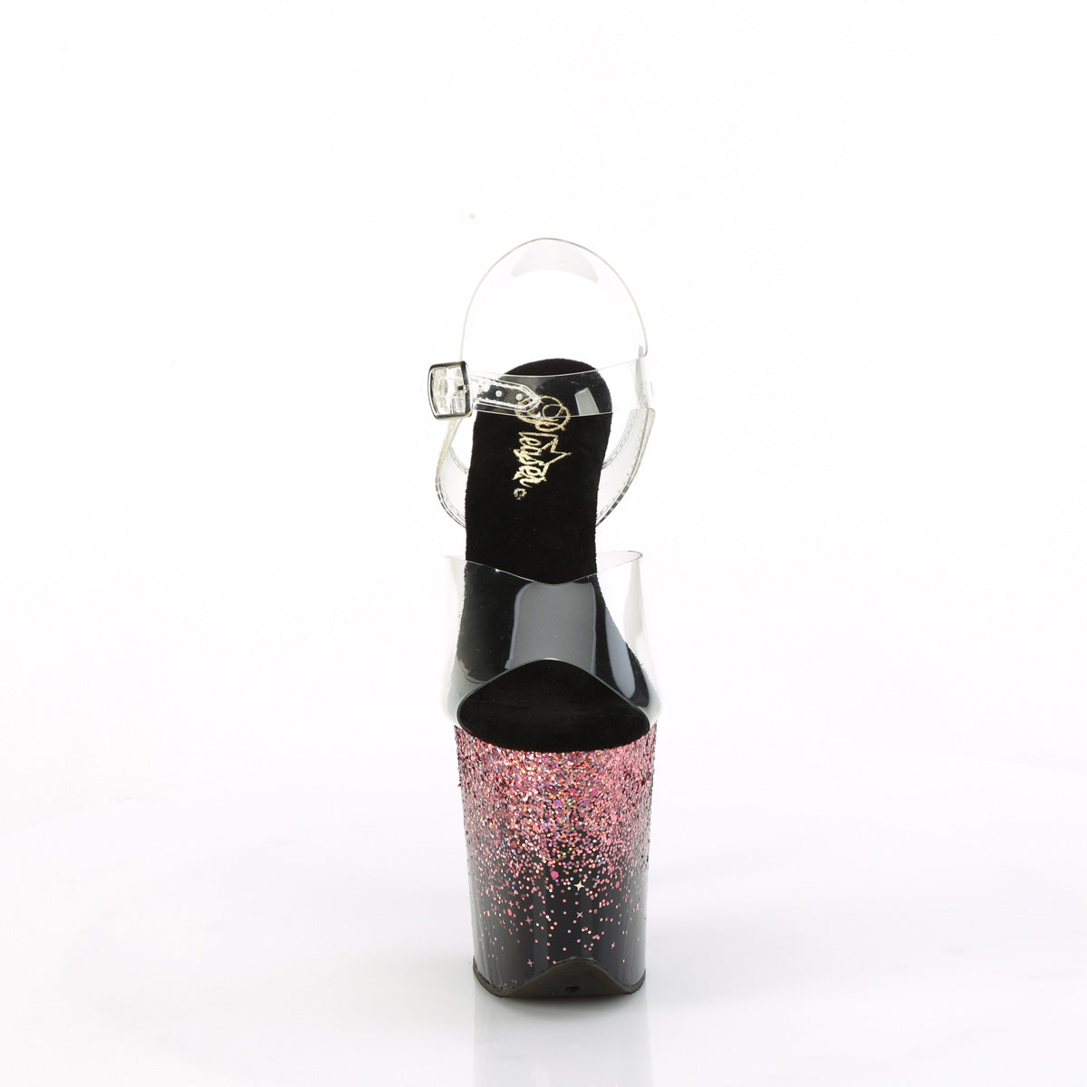 Pleaser FLAMINGO-808SS CLR/BLK-PINK Multi Glitter