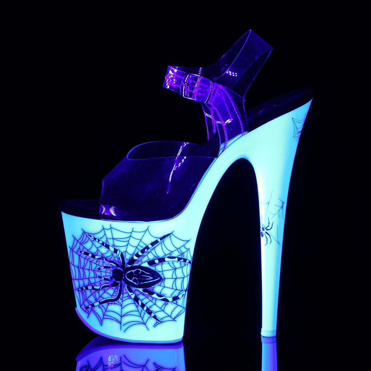 Pleaser Sandalias para mujer FLAMINGO-808sw clr / neon white