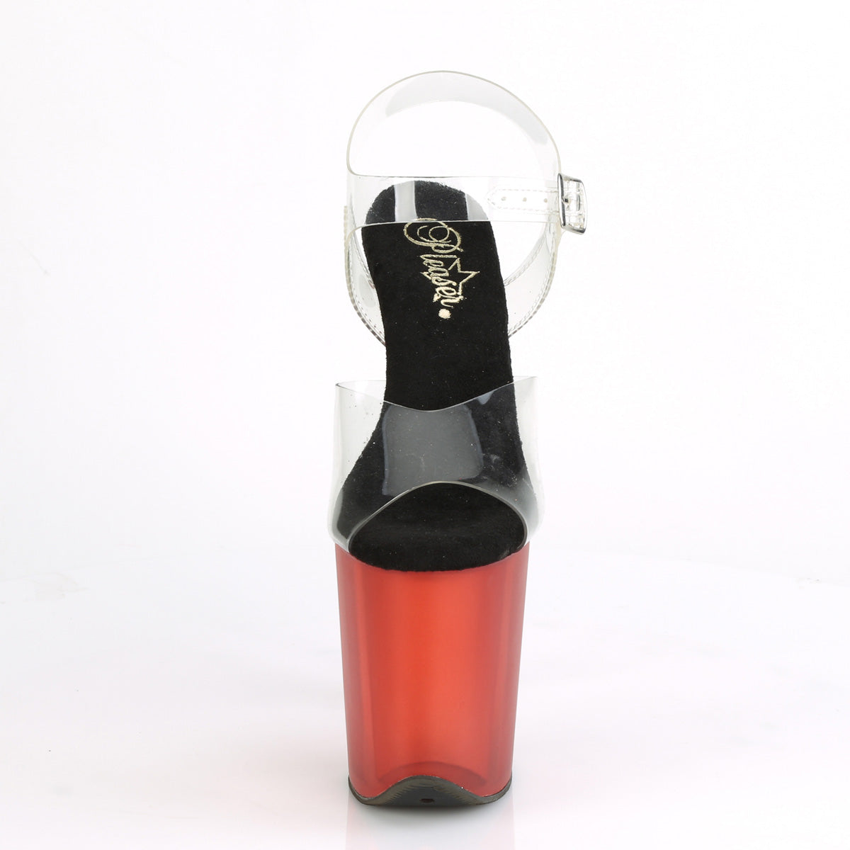 Pleaser Sandalias para mujer FLAMINGO-808T CLR / ROJO FRUSTED