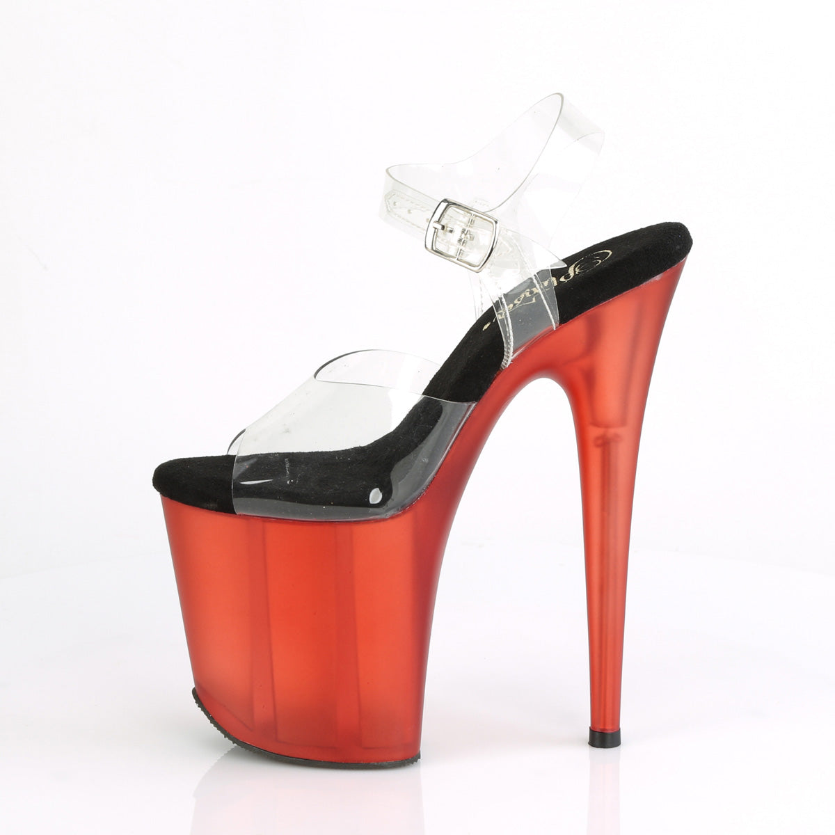 Pleaser Sandalias para mujer FLAMINGO-808T CLR / ROJO FRUSTED