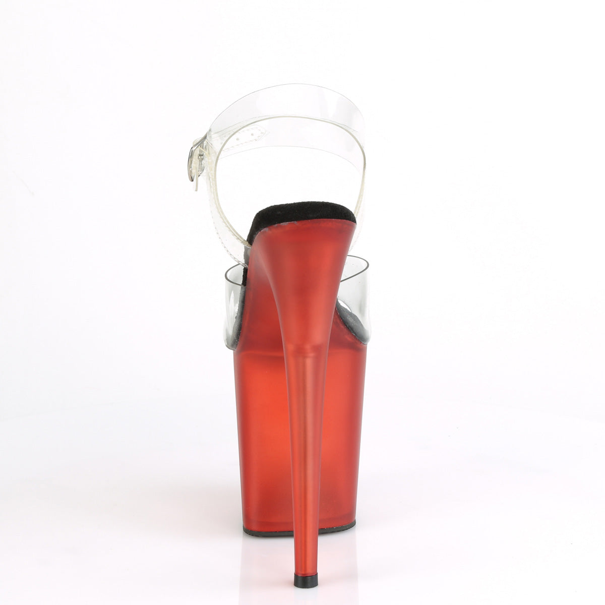 Pleaser Sandalias para mujer FLAMINGO-808T CLR / ROJO FRUSTED