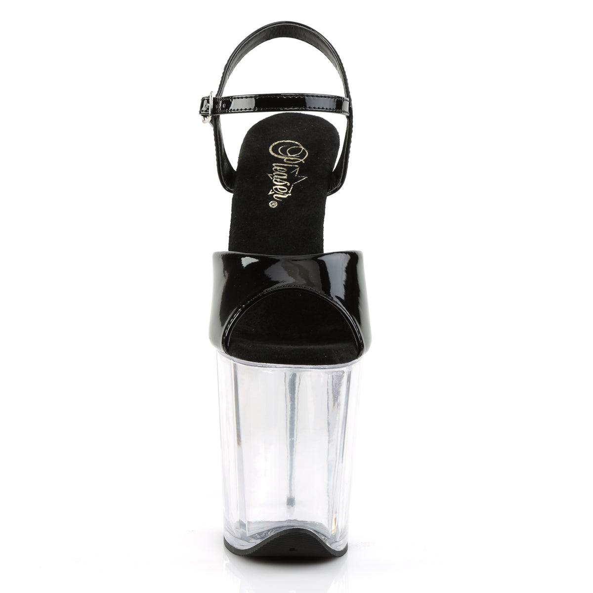 Pleaser Sandalias para mujer FLAMINGO-809 BLK PAT / CLR