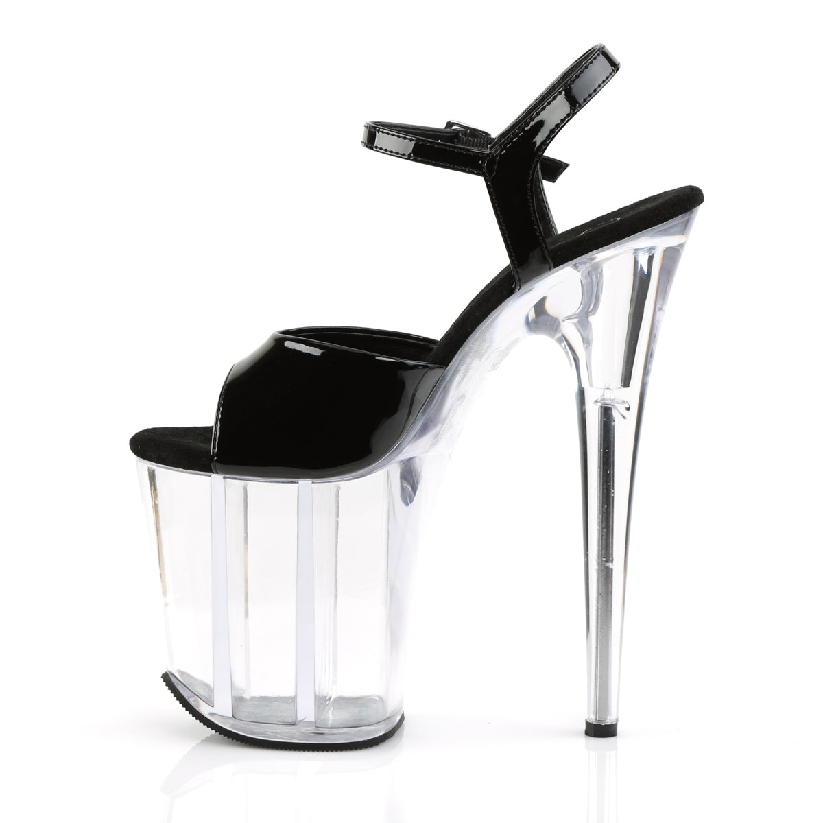 Pleaser Sandalias para mujer FLAMINGO-809 BLK PAT / CLR
