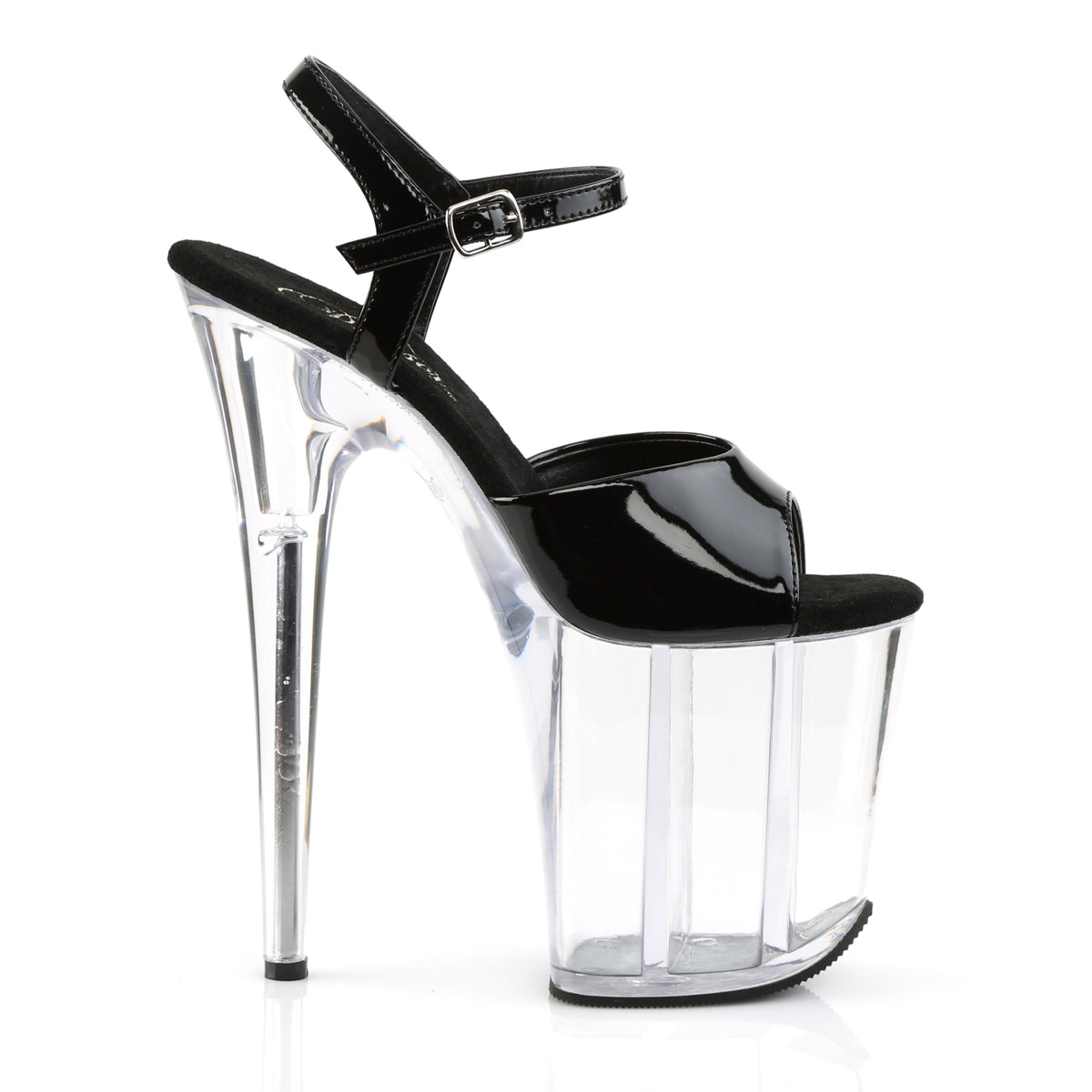Pleaser Sandalias para mujer FLAMINGO-809 BLK PAT / CLR