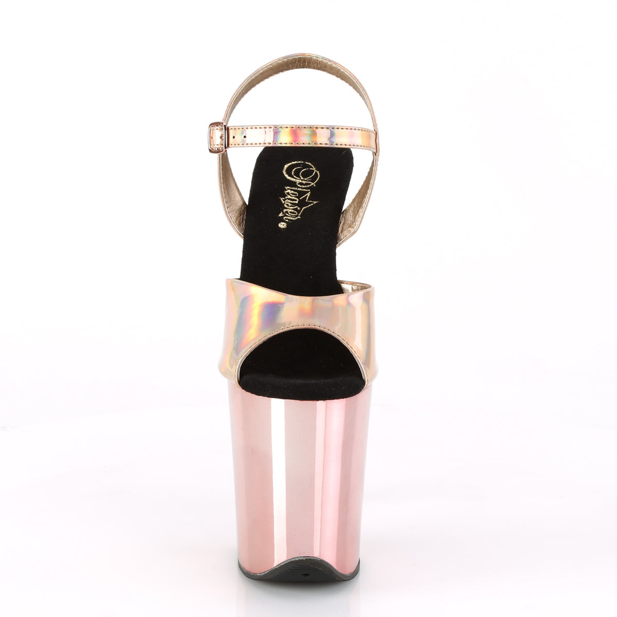 Pleaser Sandalias para mujer FLAMINGO-809HG Holograma de oro rosa / cromo de oro rosa