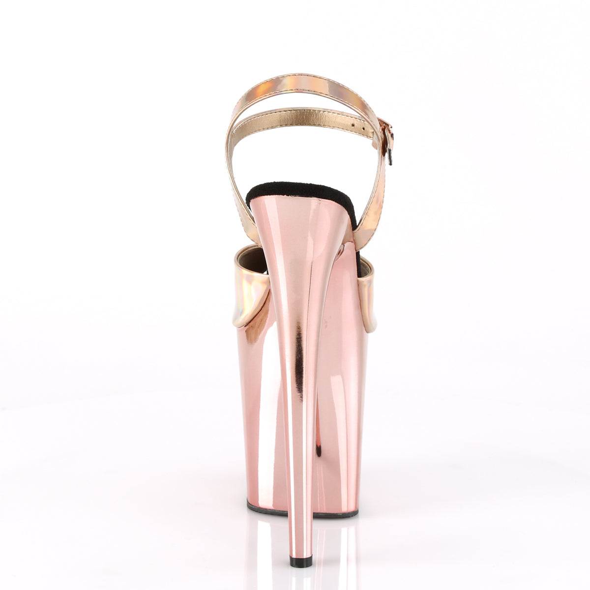 Pleaser Sandalias para mujer FLAMINGO-809HG Holograma de oro rosa / cromo de oro rosa