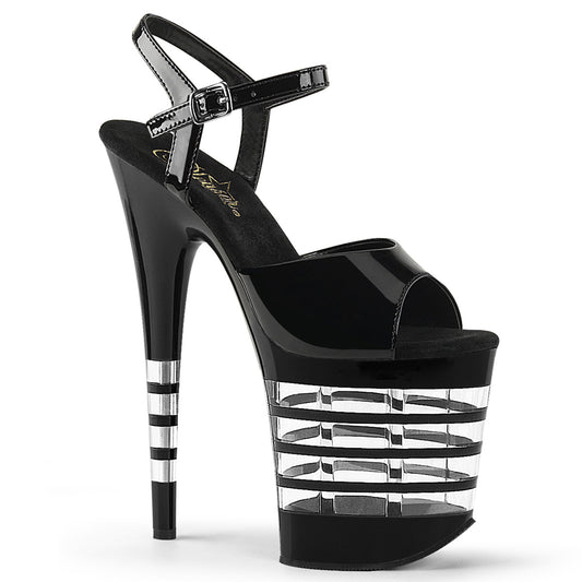 Pleaser Sandalias para mujer FLAMINGO-809ln blk pat pat / blk