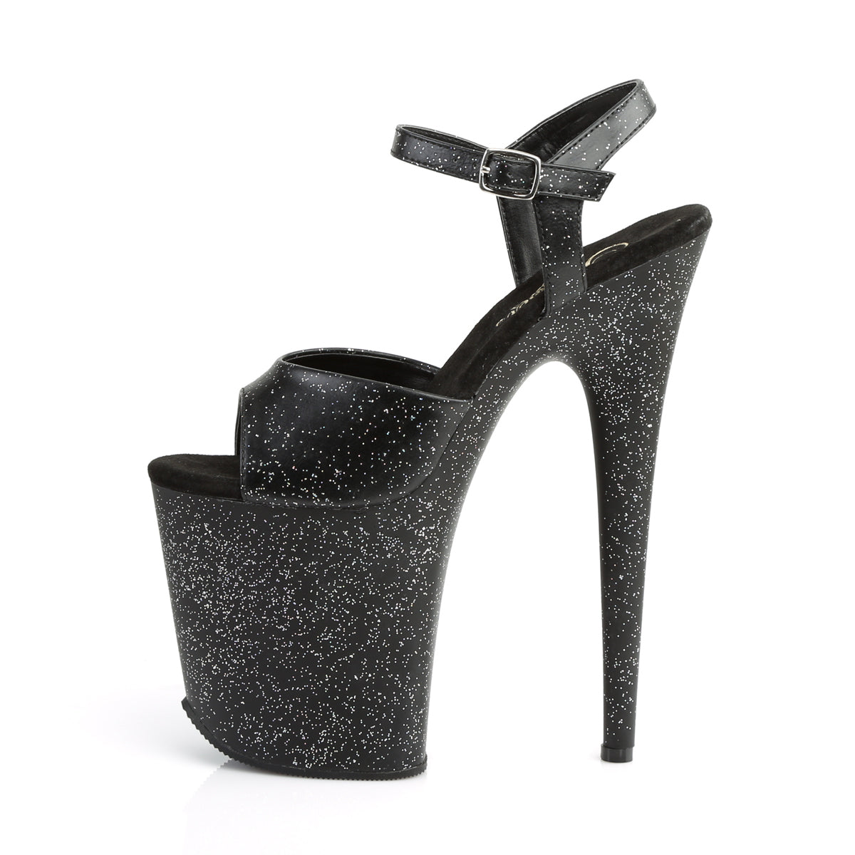 Pleaser Sandalias para mujer FLAMINGO-809mmg Blk Faux Cuero / Blk Matte