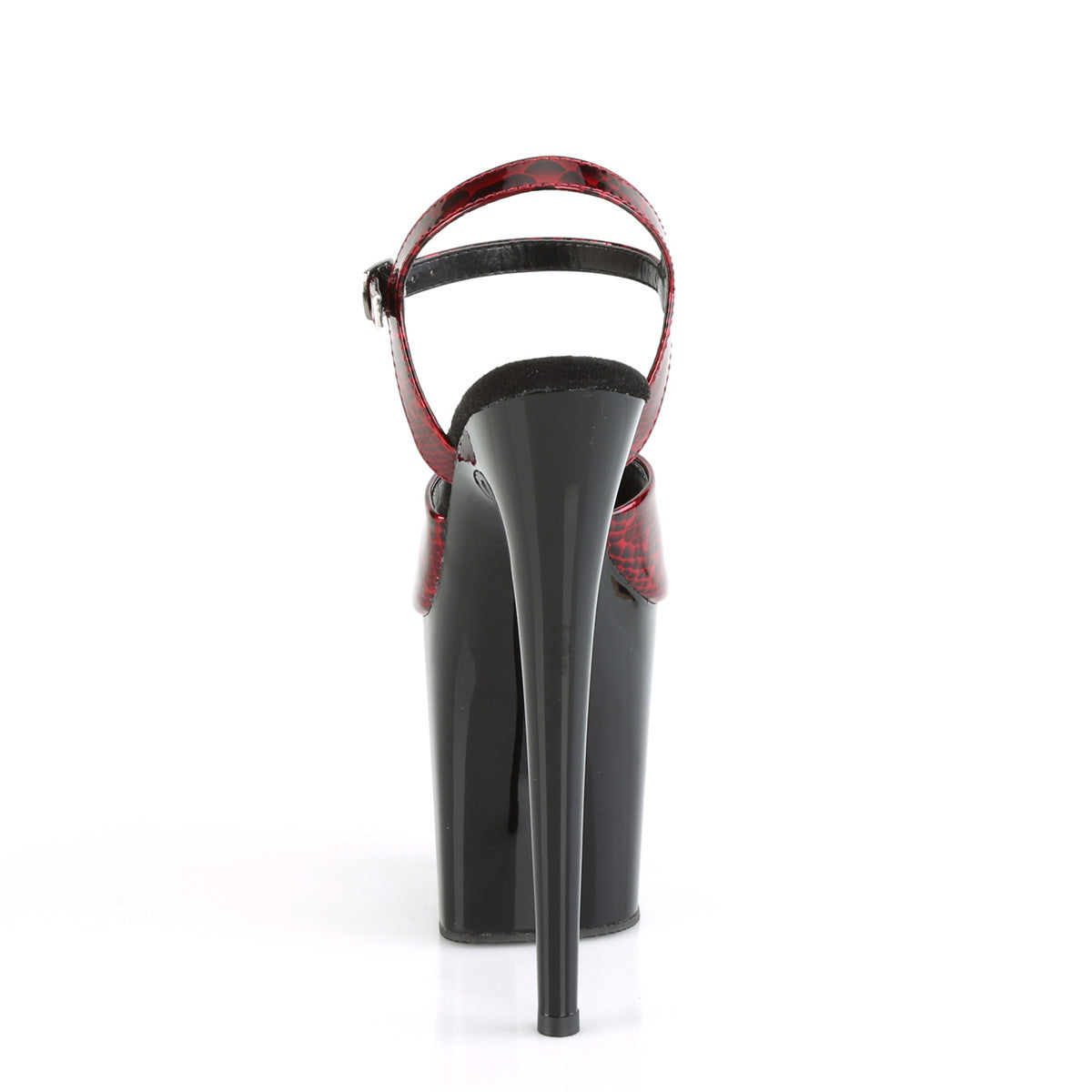 Pleaser Sandalias para mujer FLAMINGO-809SP Red Snake Print pat pat / blk