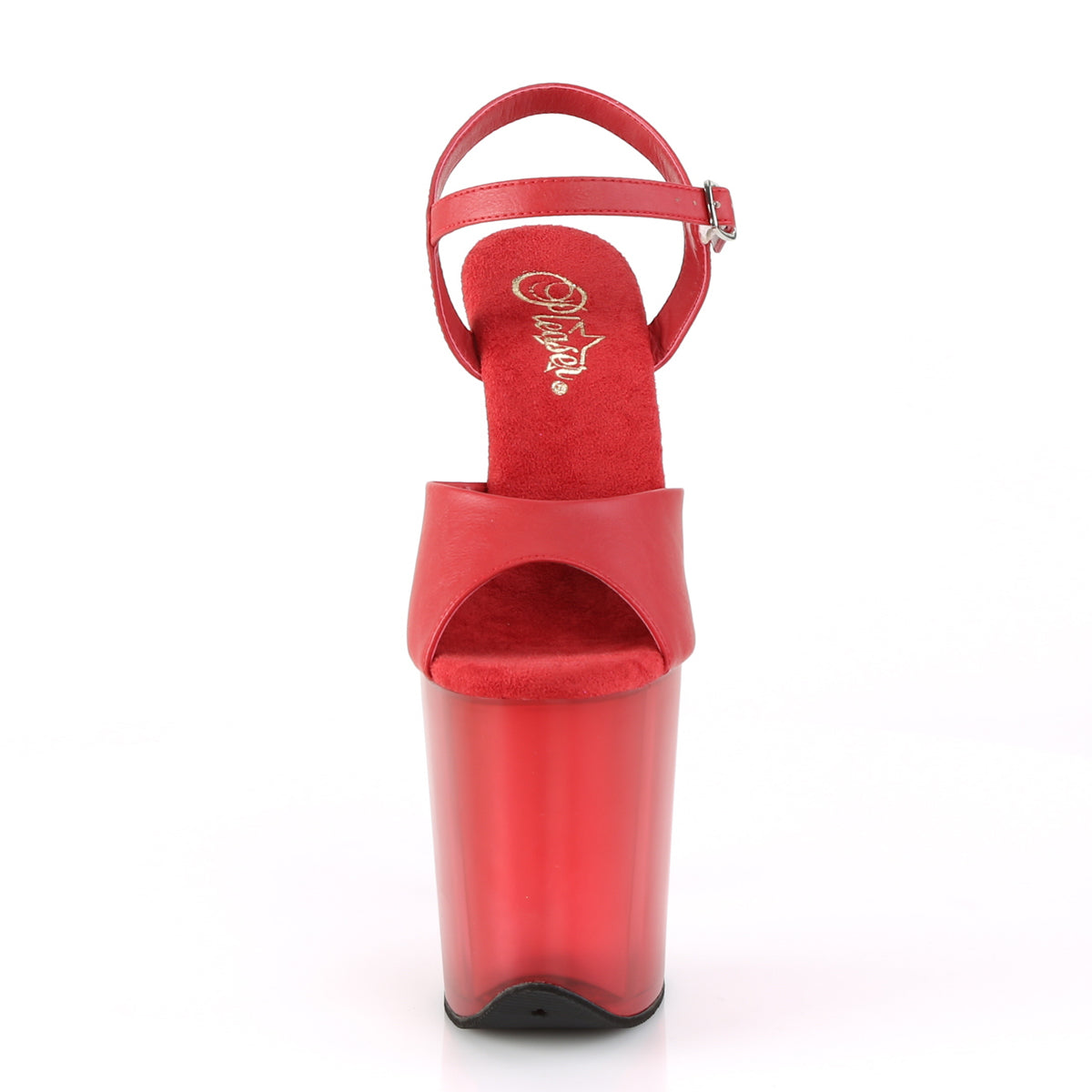 Pleaser Sandalias para mujer FLAMINGO-809t Red Faux Cuero / Rojo Frosted