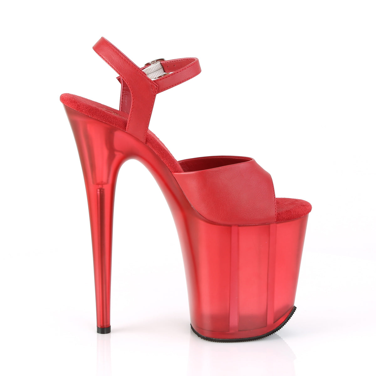 Pleaser Sandalias para mujer FLAMINGO-809t Red Faux Cuero / Rojo Frosted