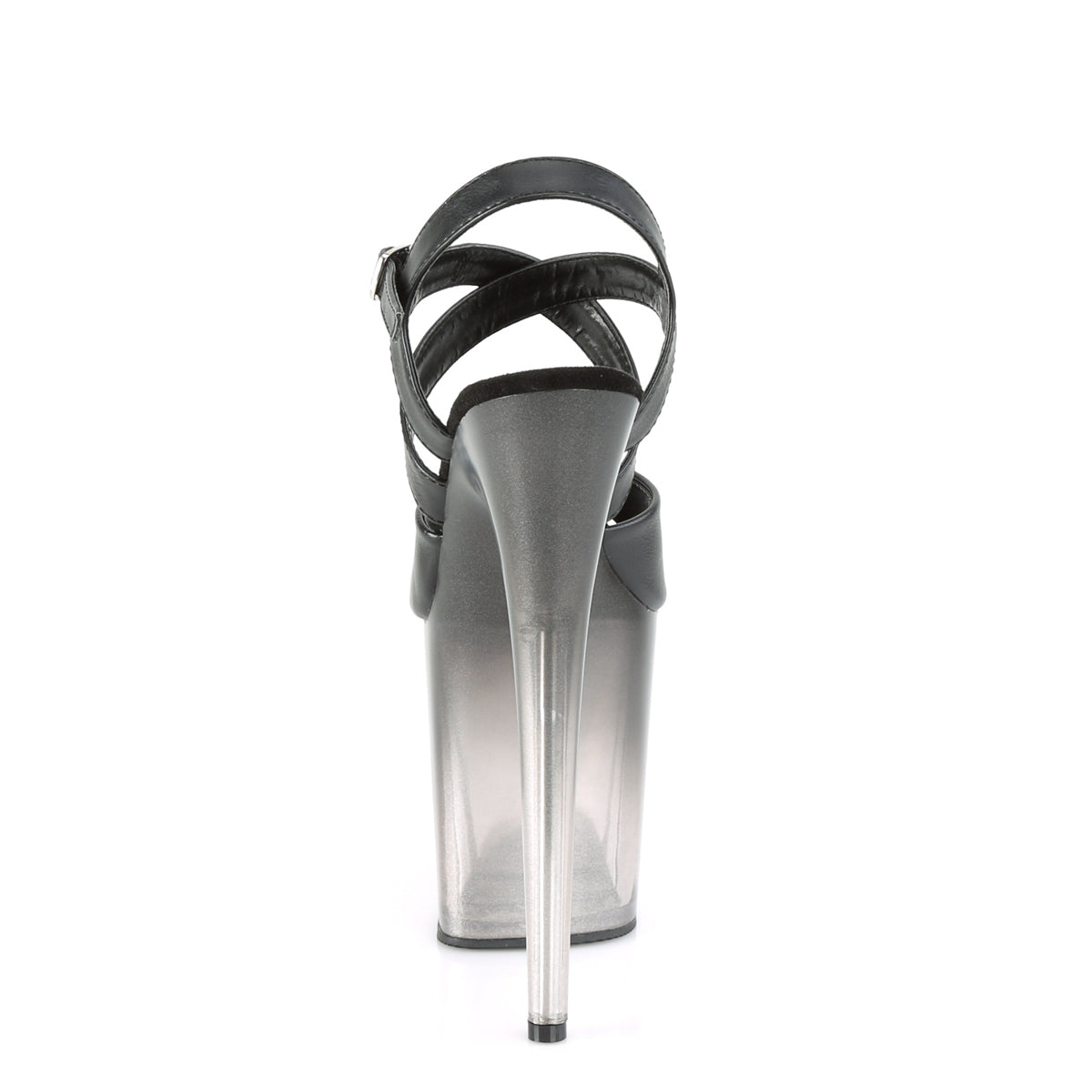 Pleaser Sandalias para mujer FLAMINGO-822T Blk Faux Cuero / Faded Blk