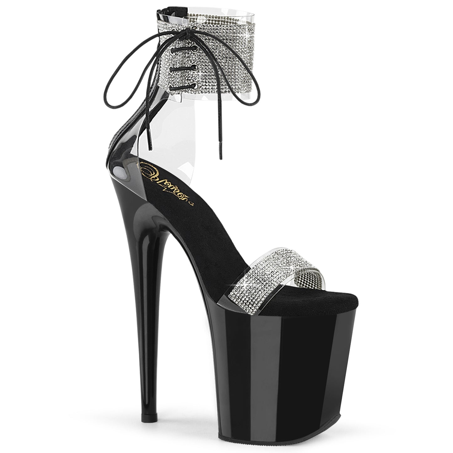 Pleaser FLAMINGO-827RS CLR-BLK/BLK