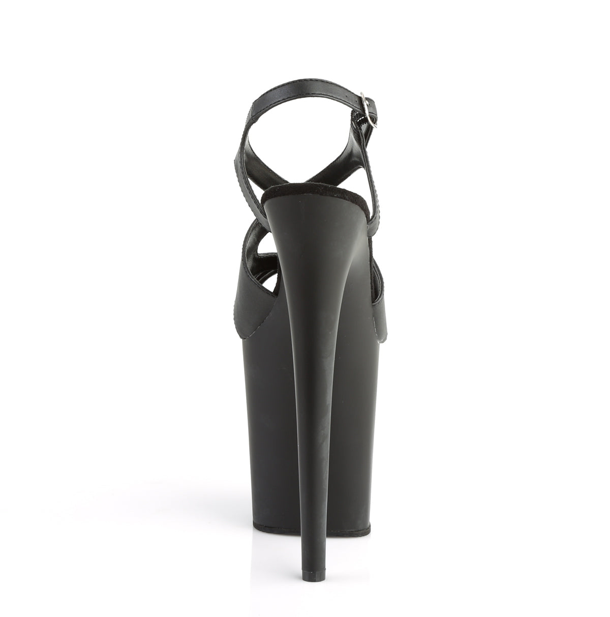 Pleaser Sandalias para mujer FLAMINGO-831 Blk Faux Cuero / Blk Matte