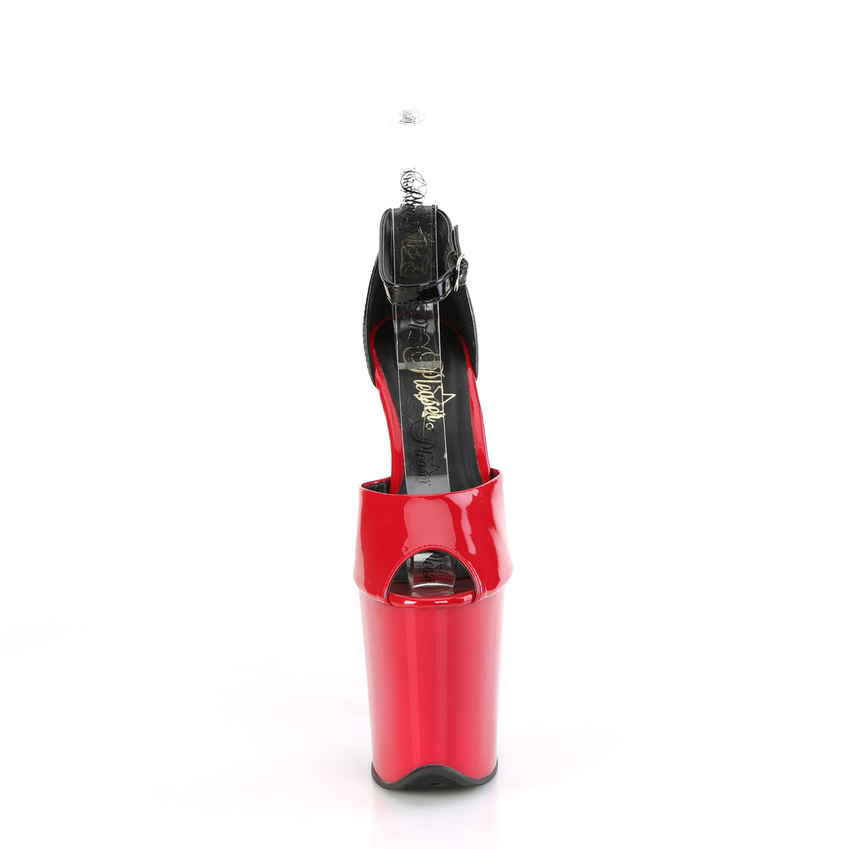 Pleaser FLAMINGO-868 Pat/Blk rojo rojo