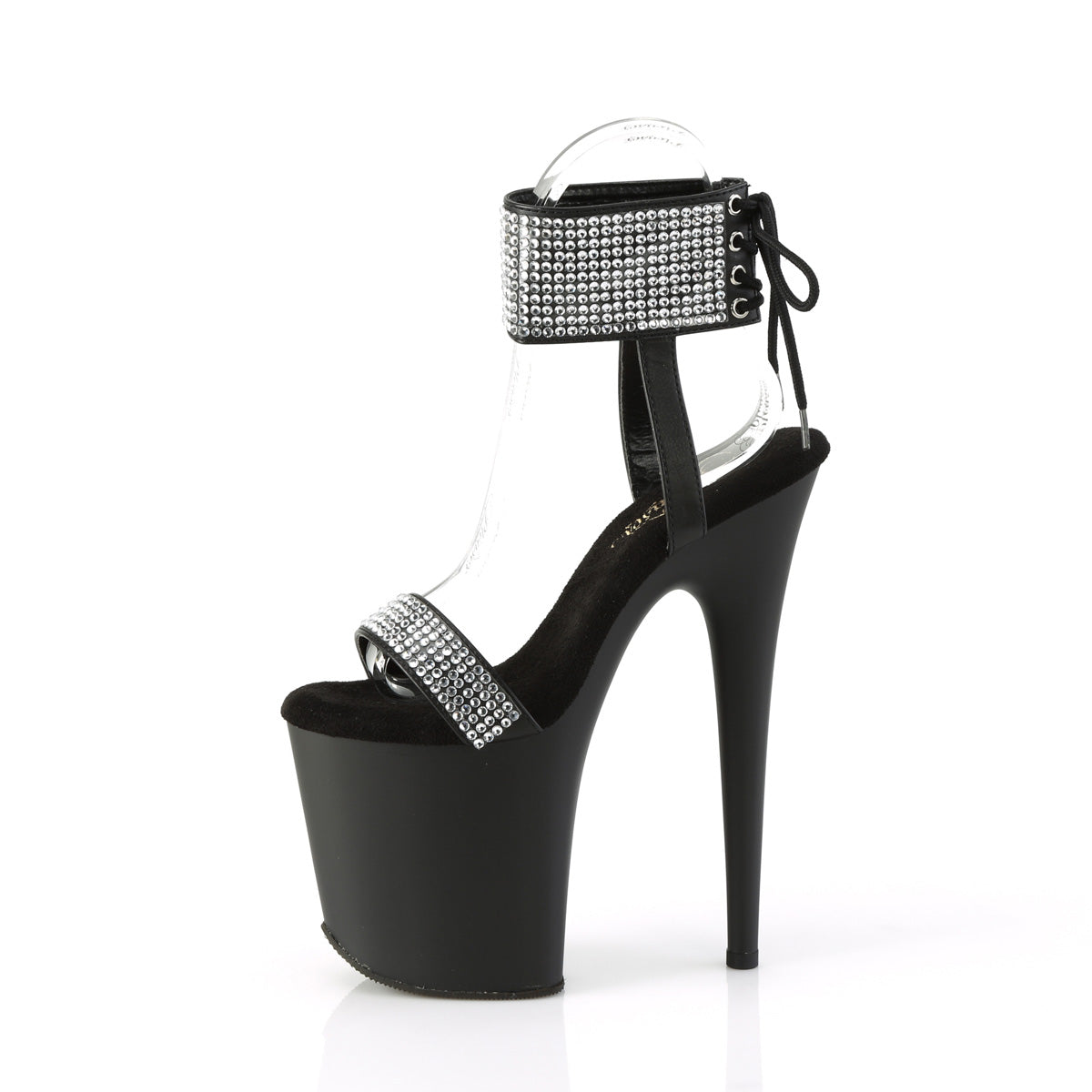 Pleaser FLAMINGO-870 BLK Faux Leather-RS/Blk Matte