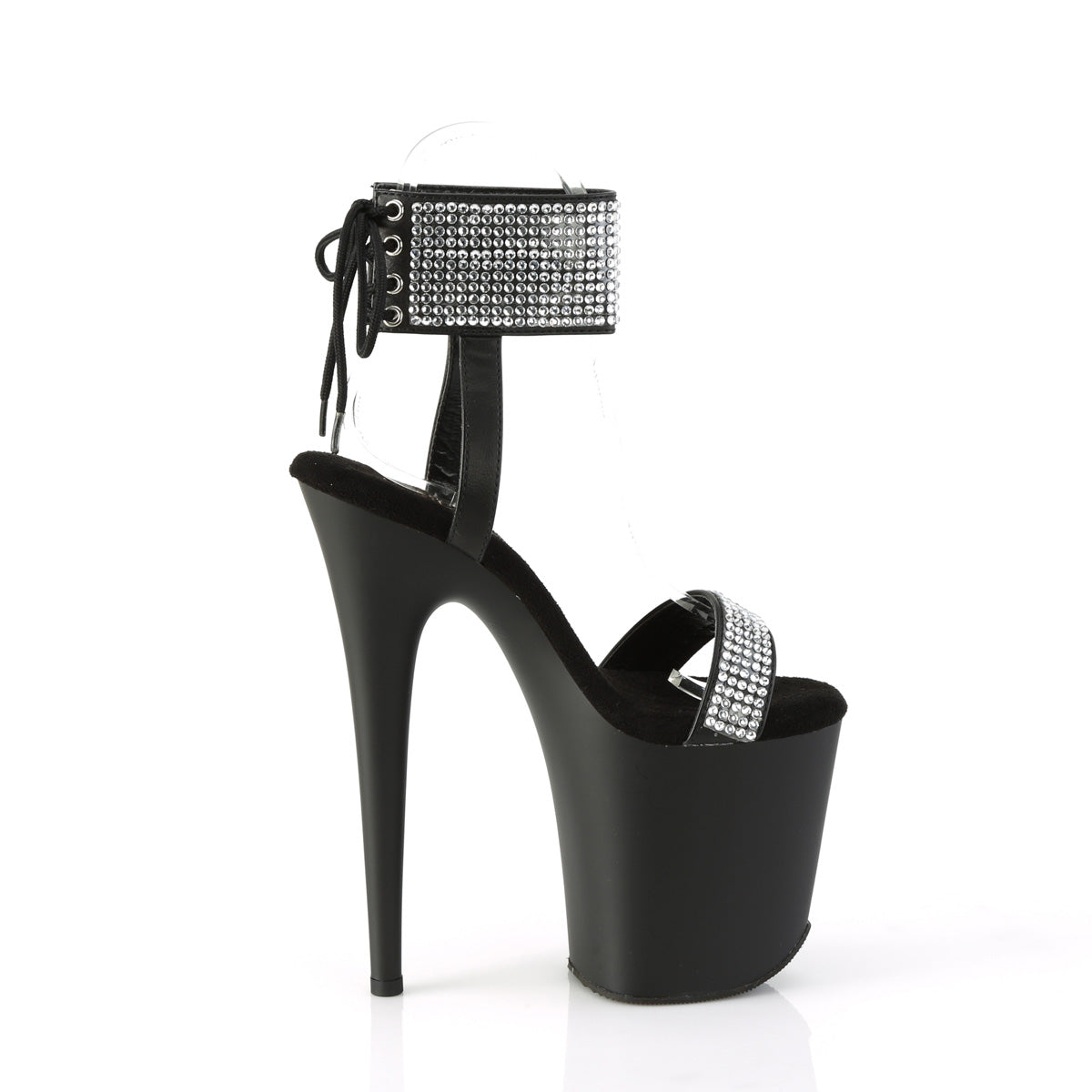 Pleaser FLAMINGO-870 BLK Faux Leather-RS/Blk Matte