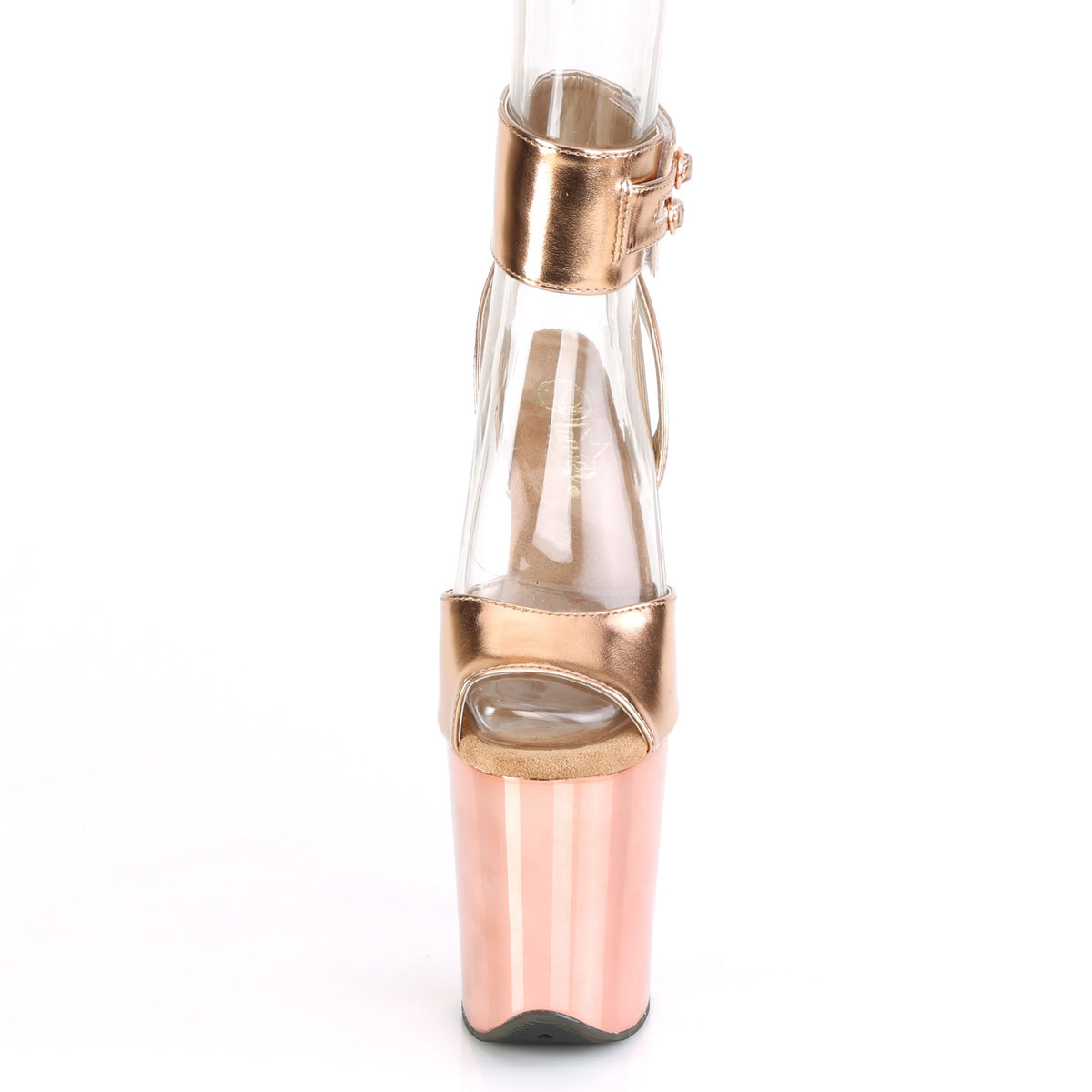 Pleaser Sandalias para mujer FLAMINGO-891 Rose Gold Metallic PU / Rose Gold Chrome