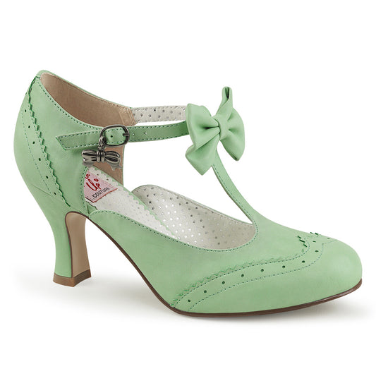 Pin Up Couture Bombas para mujer FLAPPER-11 menta de piel sintética