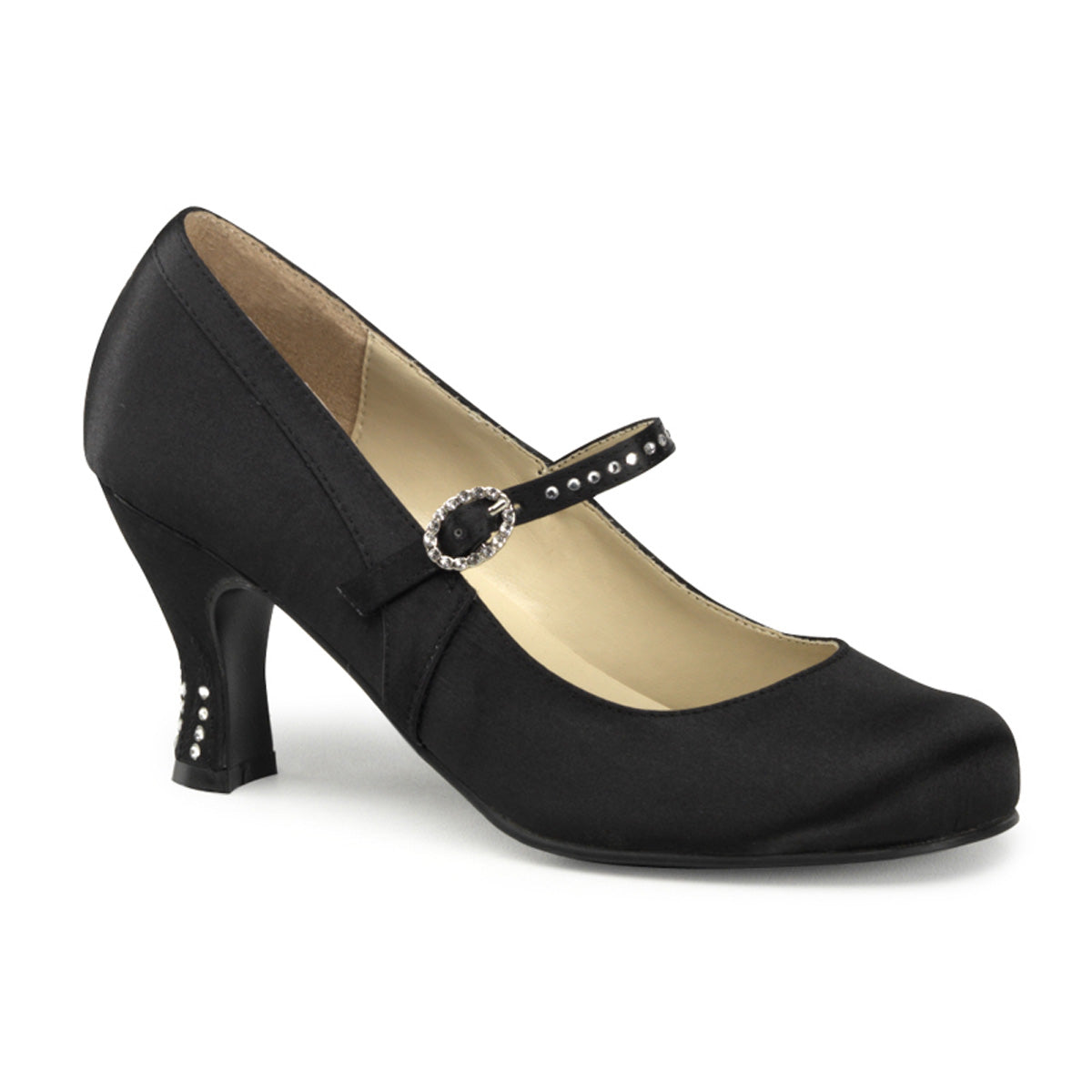 Funtasma Bombas para mujer FLAPPER-20 blk satin satin pu