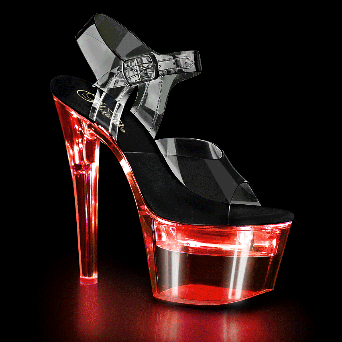 Pleaser Sandalias para mujer FLASHDANCE-708 clr-blk / clr