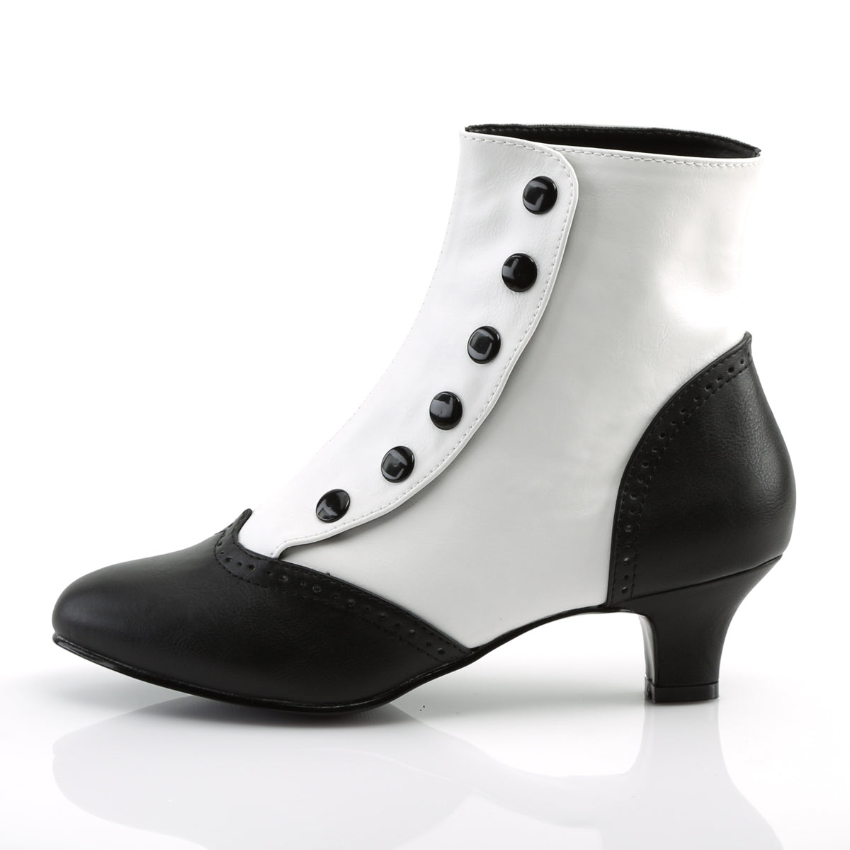 Bordello Botas de mujer FLORA-1023 wht-blk pu