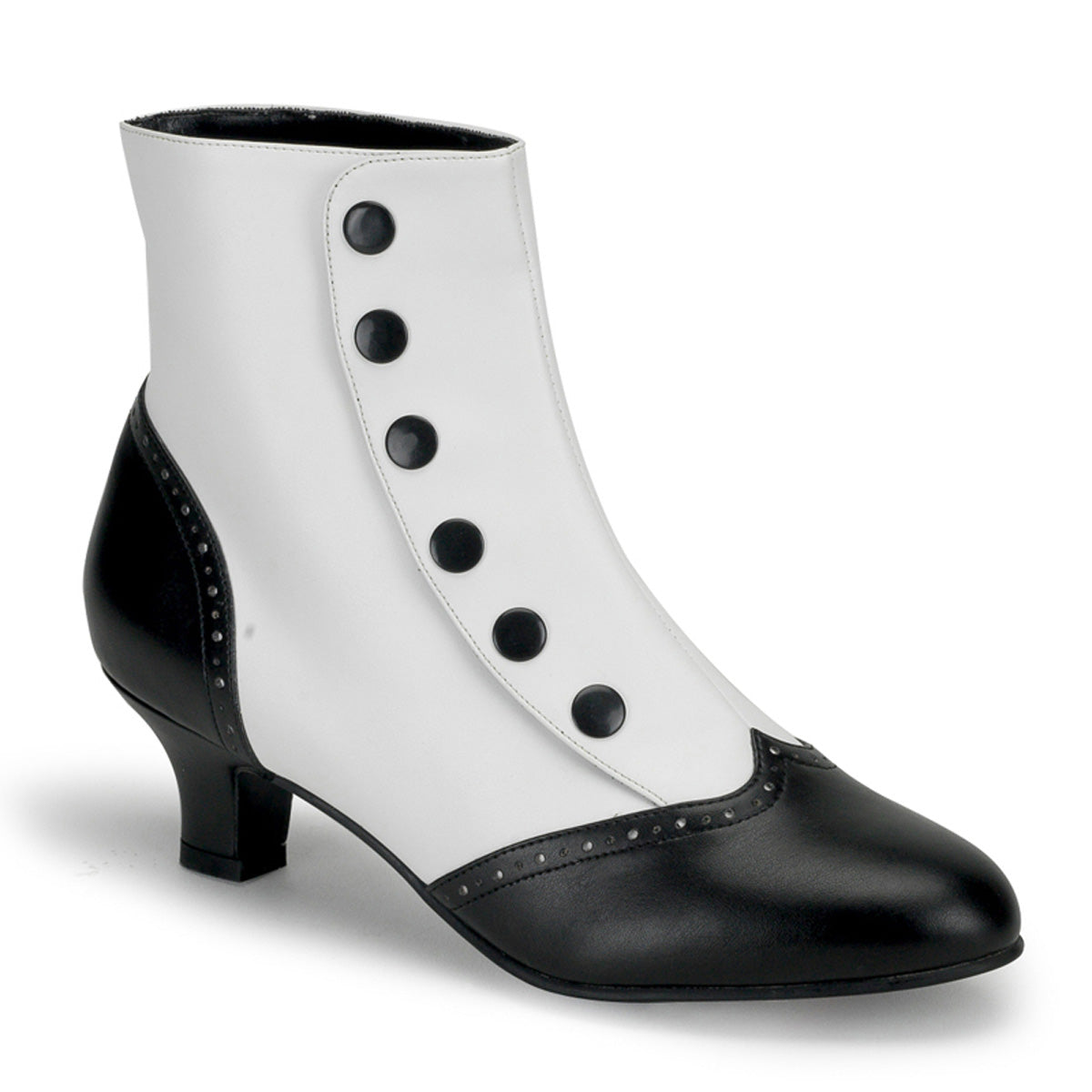 Bordello Botas de mujer FLORA-1023 wht-blk pu