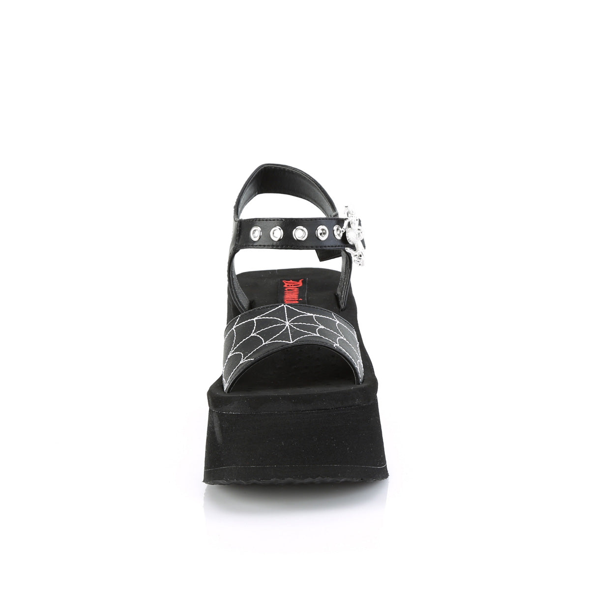 DemoniaCult Sandals FUNN-10 Blk Vegan Leather