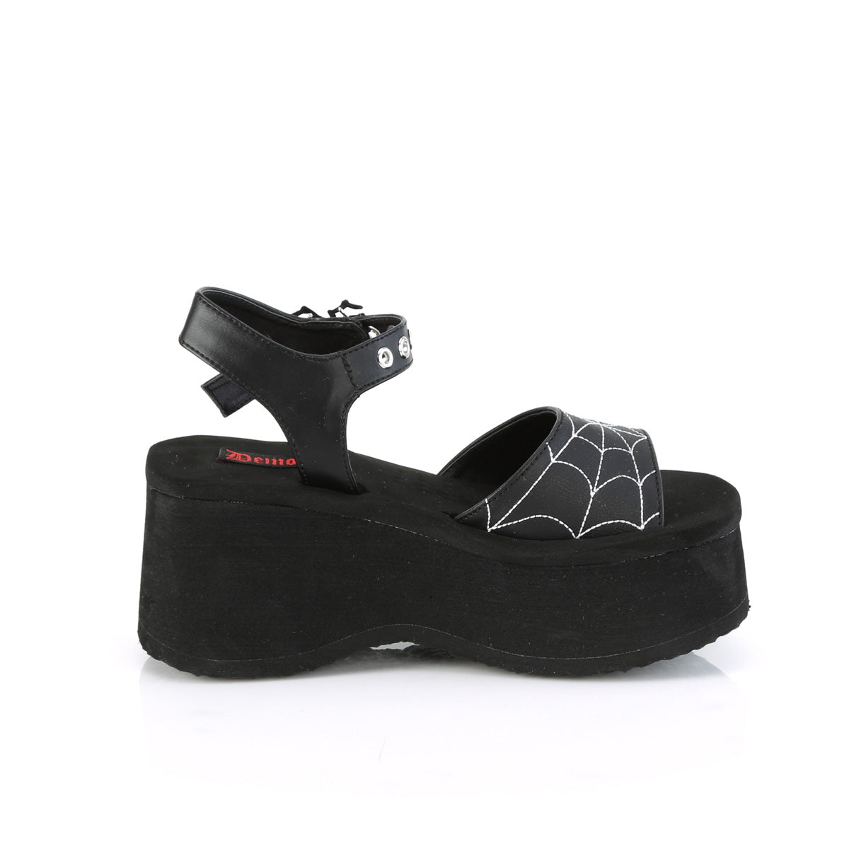 DemoniaCult Sandals FUNN-10 Blk Vegan Leather