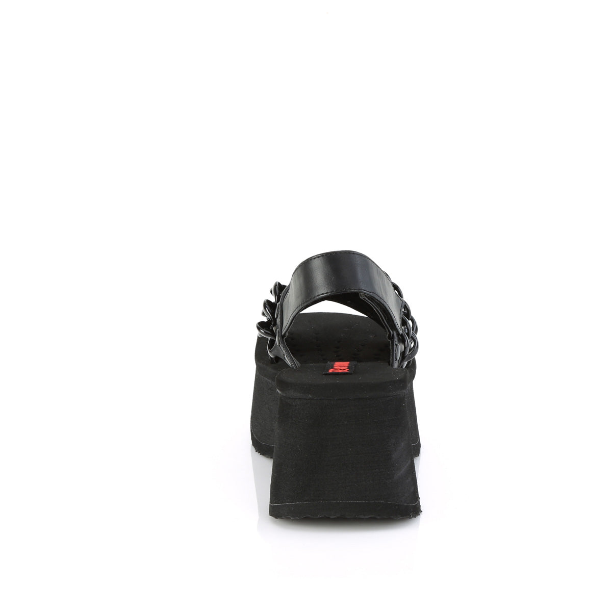 DemoniaCult Sandalias FUNN-12 BLK de cuero vegano