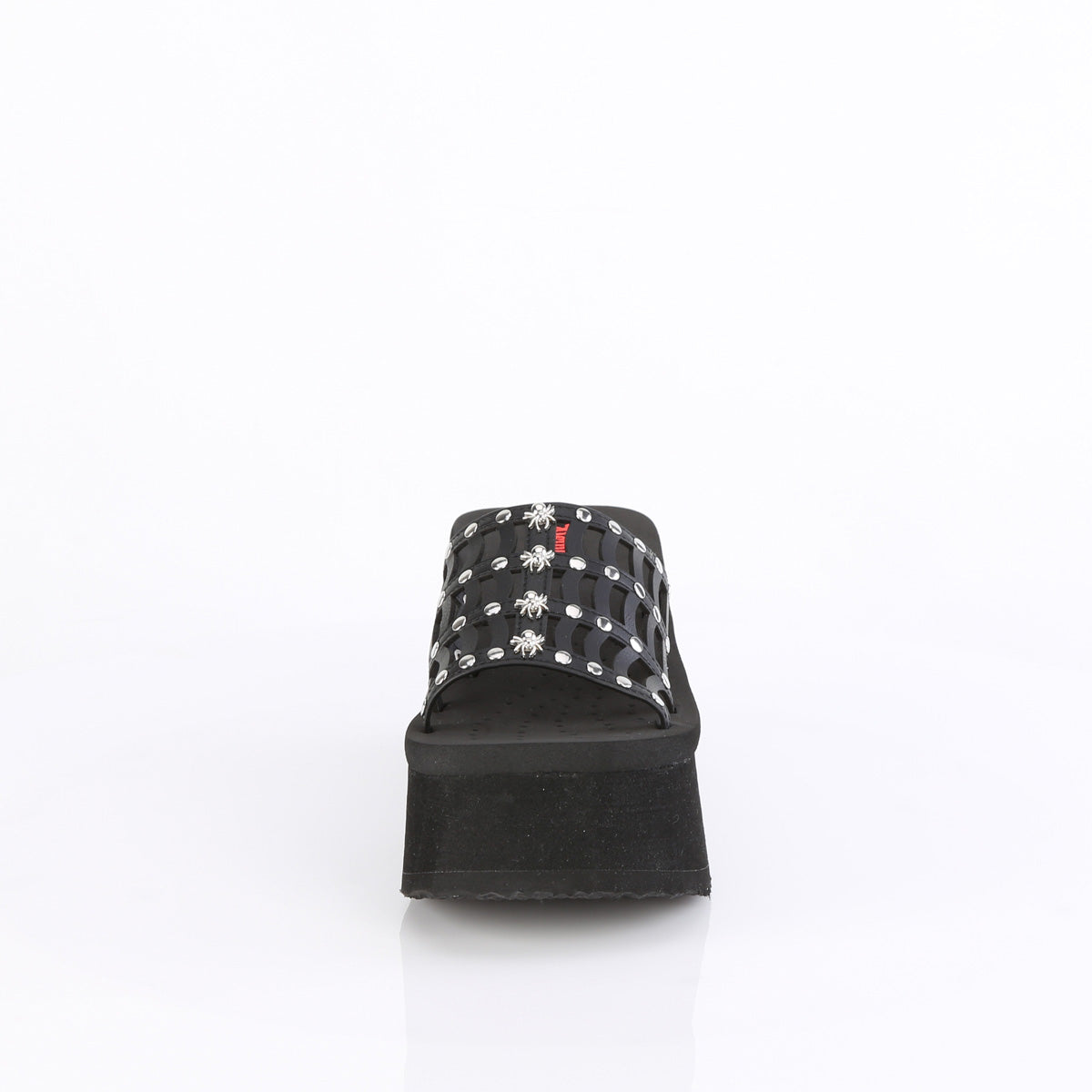 DemoniaCult Sandalias FUNN-13 BLK de cuero vegano