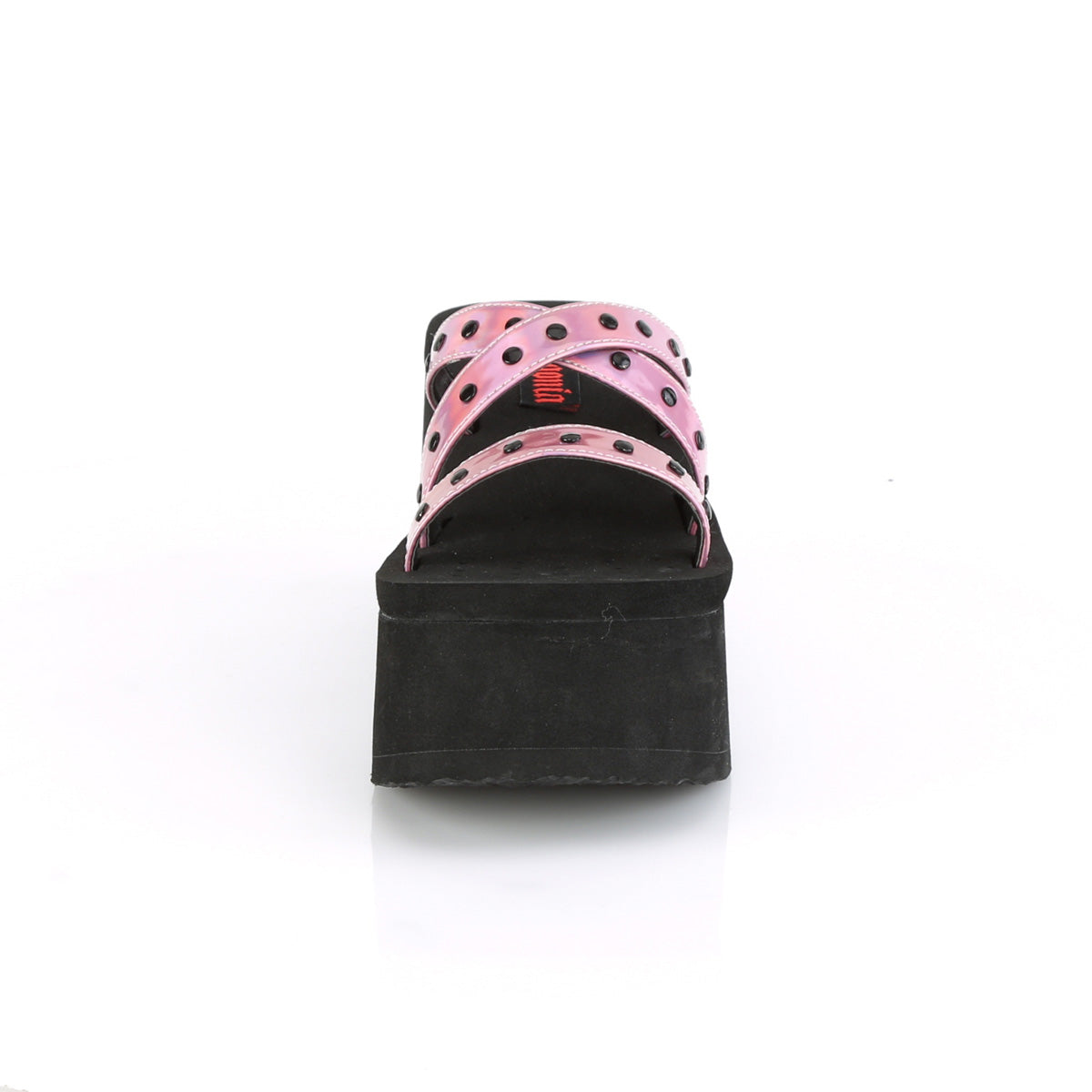 DemoniaCult Sandalias para mujeres FUNN-19 Holograma rosa
