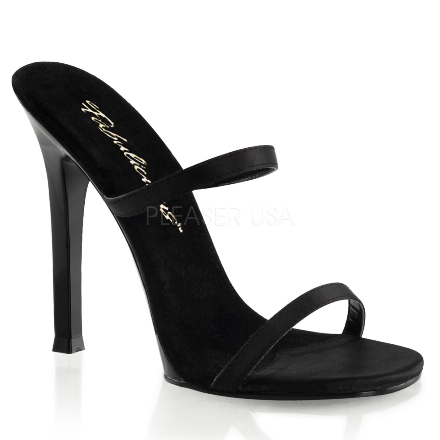 Fabulicious Sandalias para mujer GALA-02 BLK SATIN