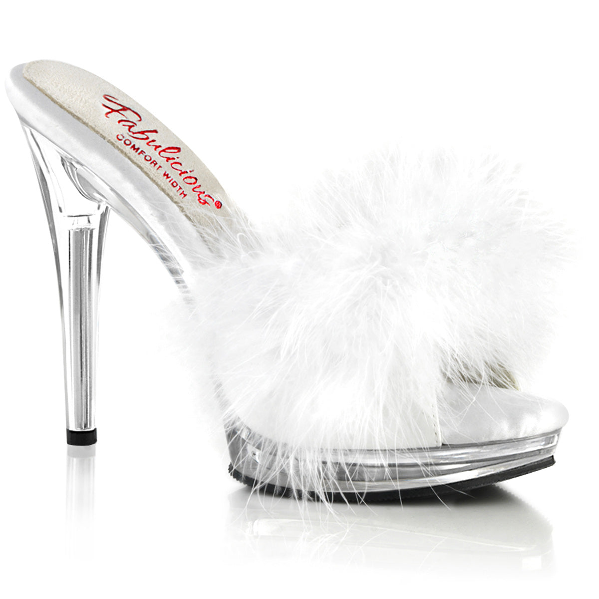 Fabulicious Sandalias GLORY-501F-8 WHT Faux de piel de piel / CLR