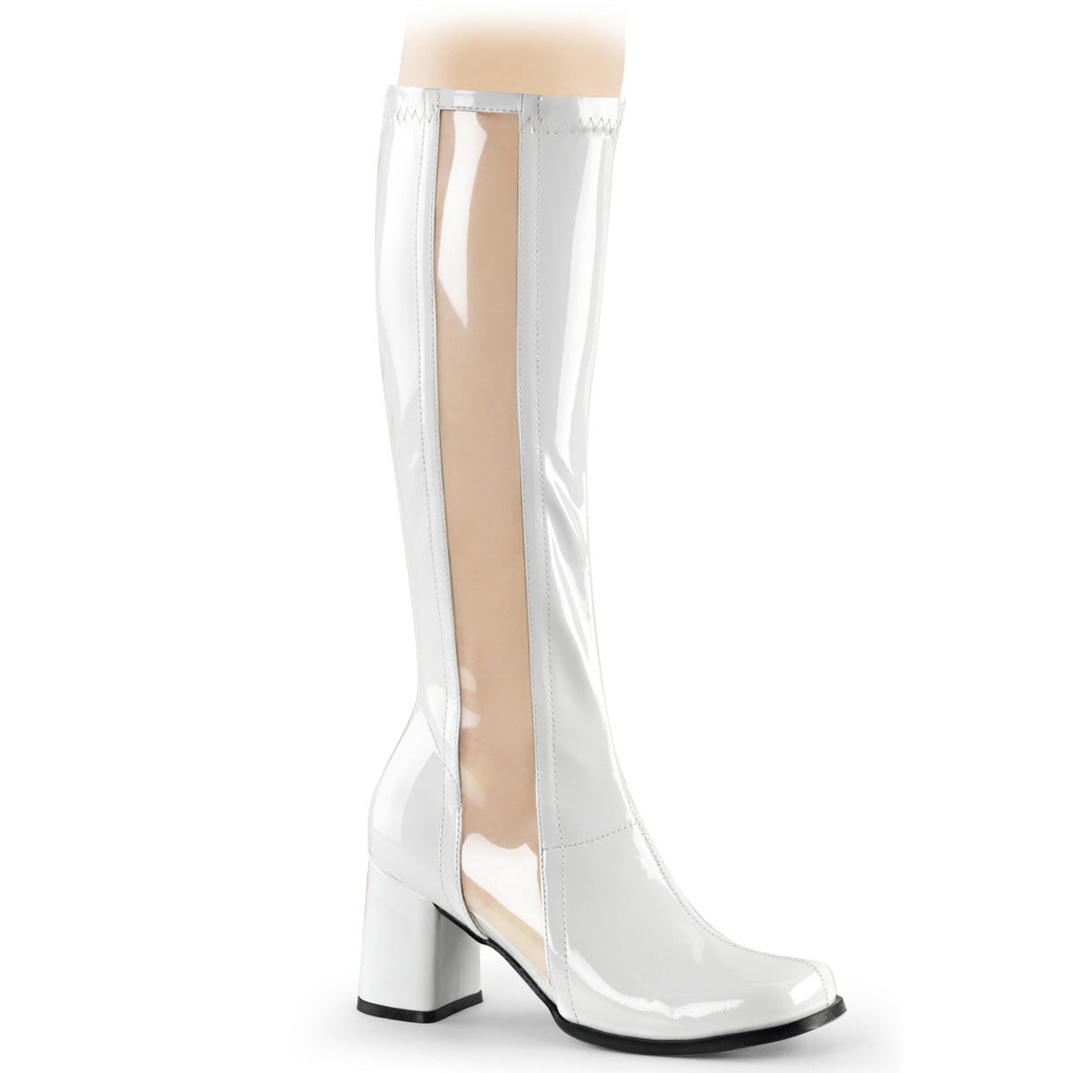 Funtasma Botas de mujer Gogo-303 WHT STR PAT-CLR TPU