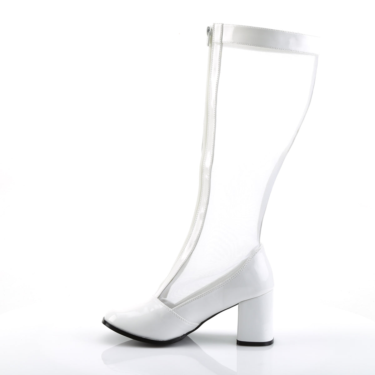 Funtasma Botas de mujer Gogo-307 WHT STR Pat-Mesh