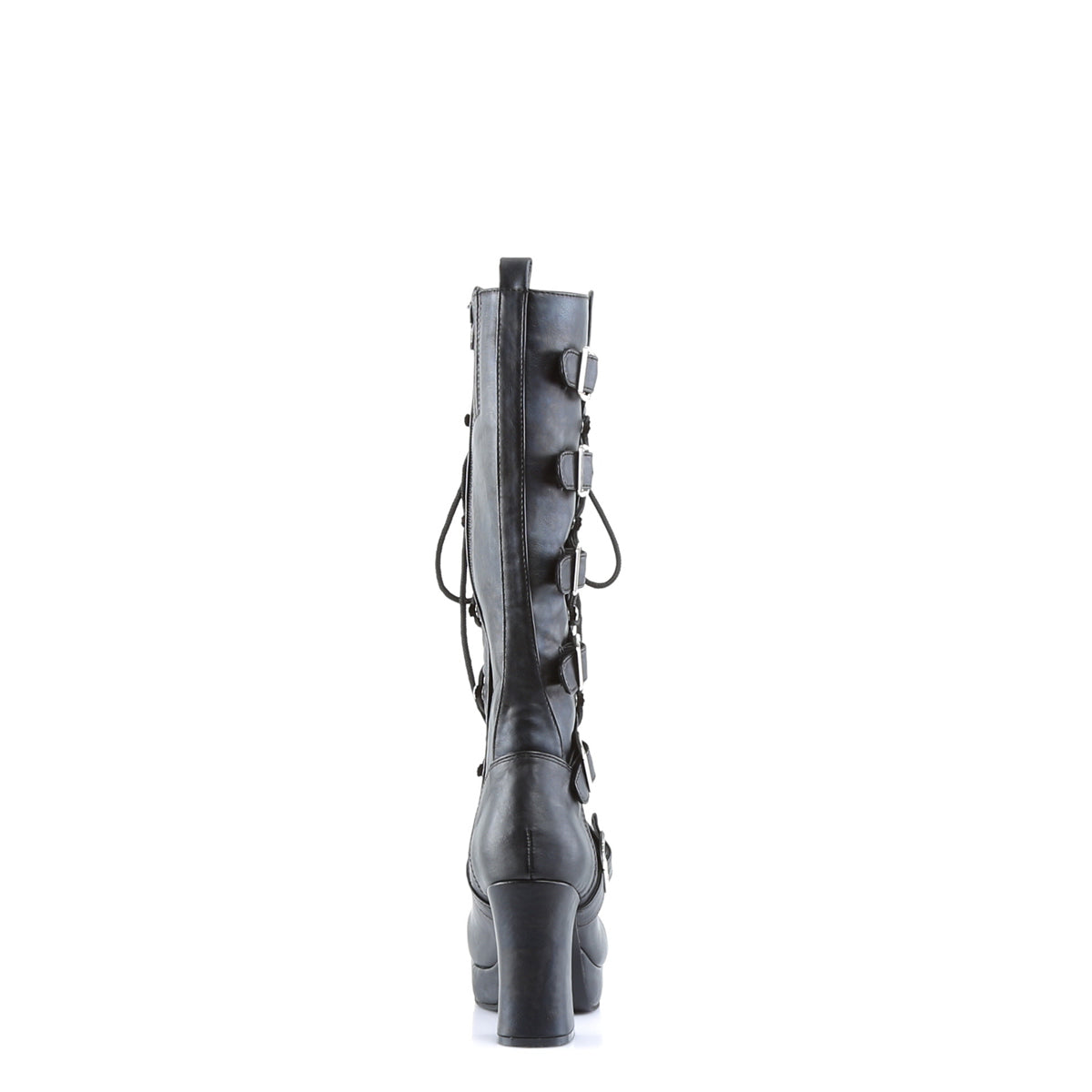 DemoniaCult Botas de mujer GOTHIKA-200 Blk Leather Vegan