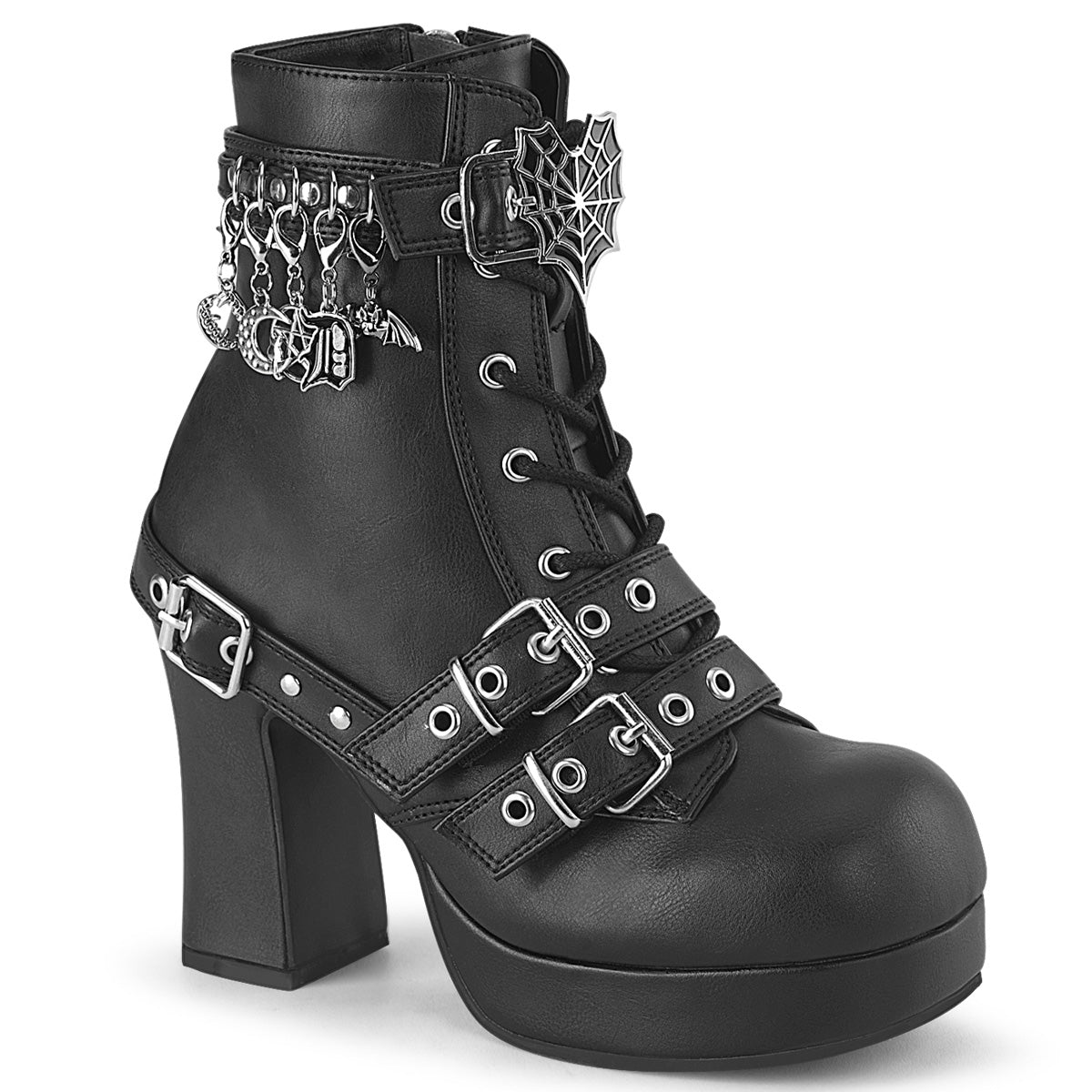 DemoniaCult GOTHIKA-66 Blk Vegan Leather