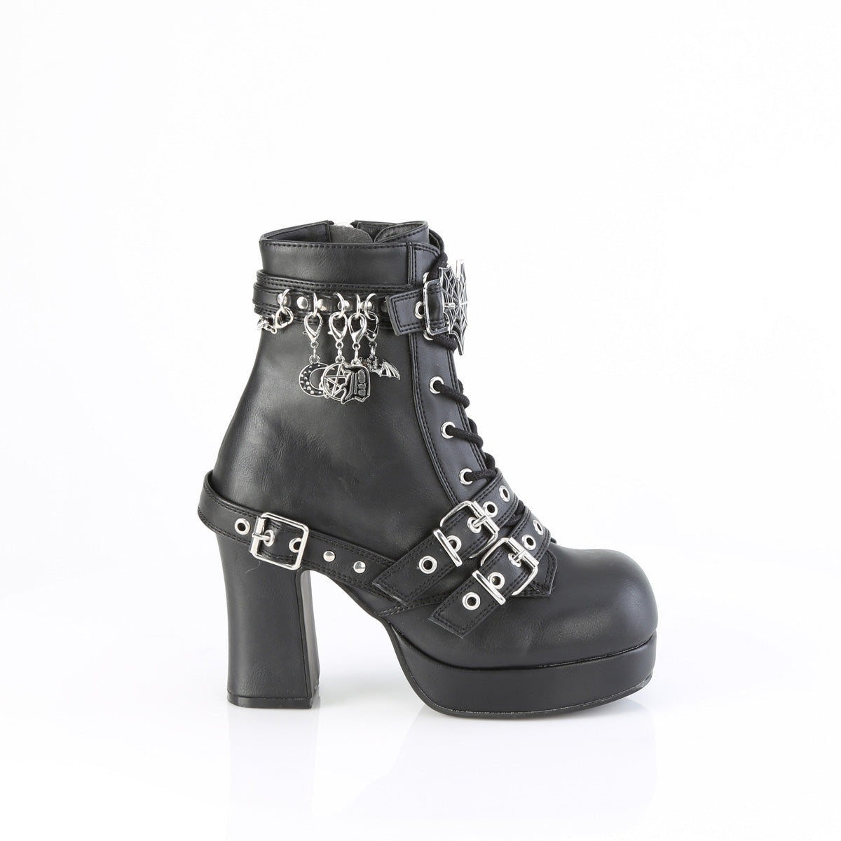 DemoniaCult GOTHIKA-66 Blk Vegan Leather