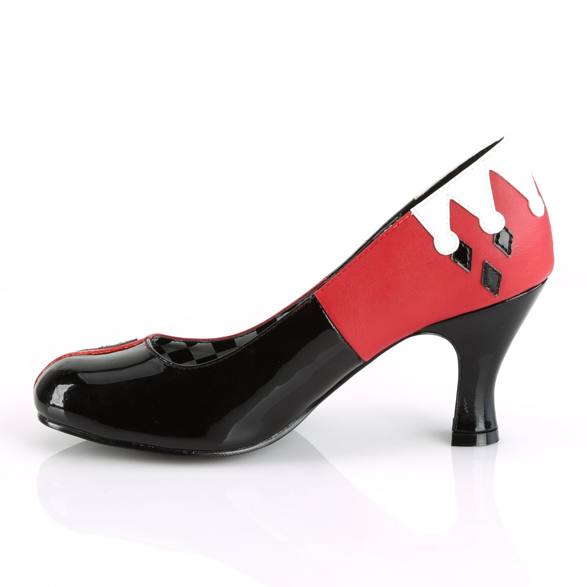 Funtasma Bombas de mujer HARLEY-42 Blk Pat-Red-Wht Pu