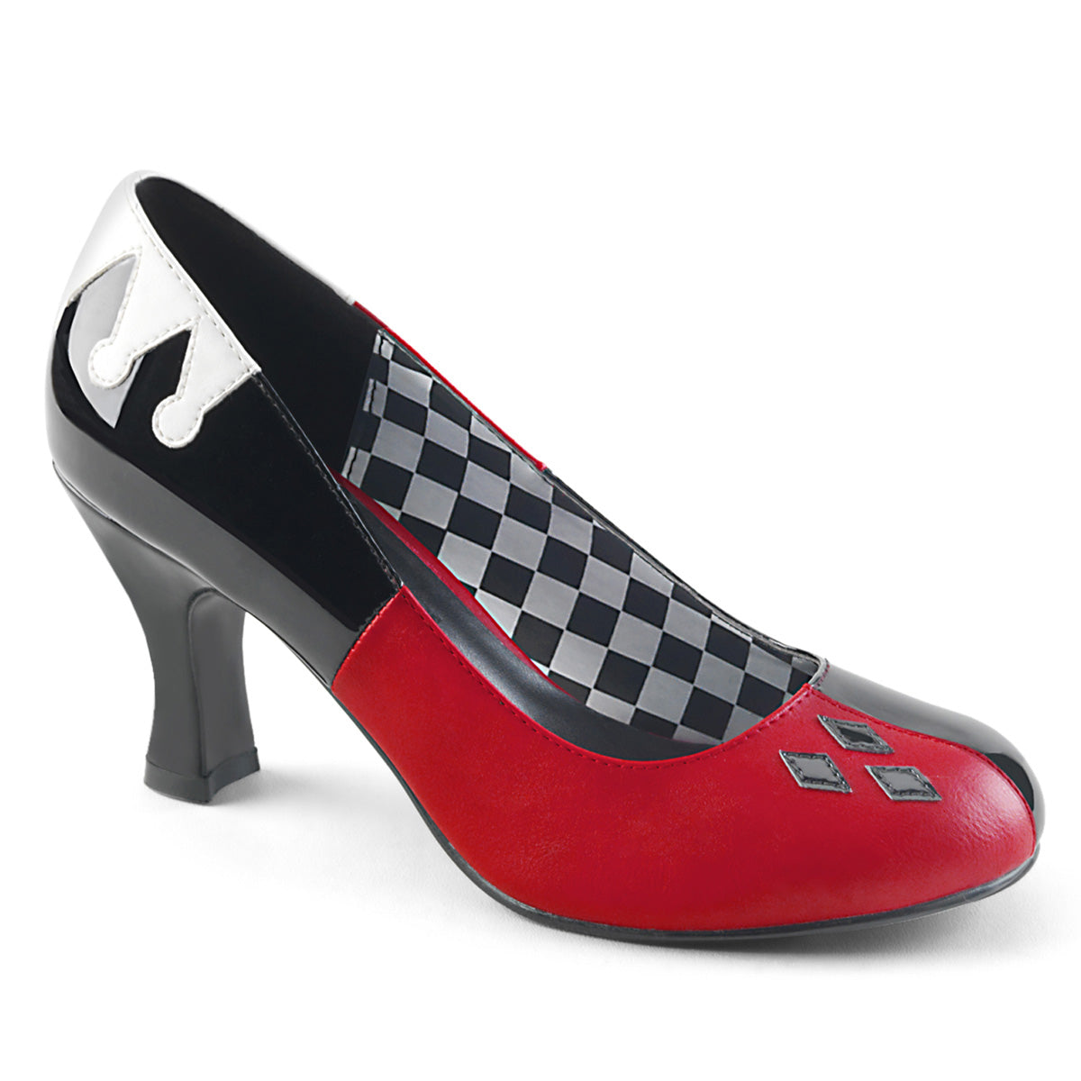 Funtasma Bombas de mujer HARLEY-42 Blk Pat-Red-Wht Pu