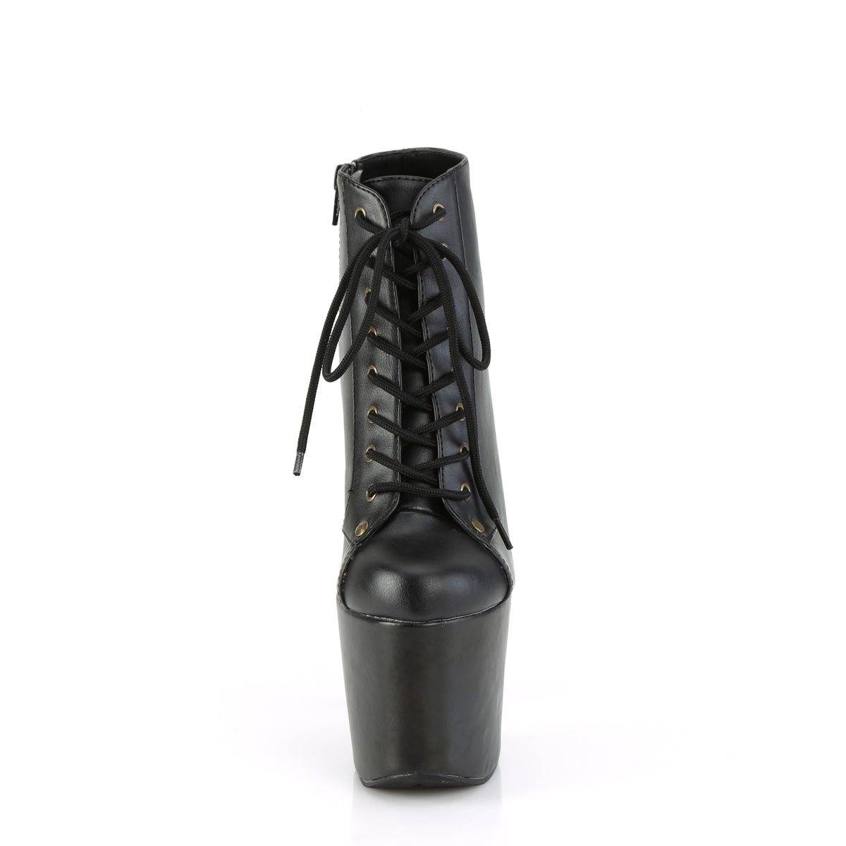 Pleaser Botines HEX-1005 Blk Faux Cuero / Blk Faux Cuero