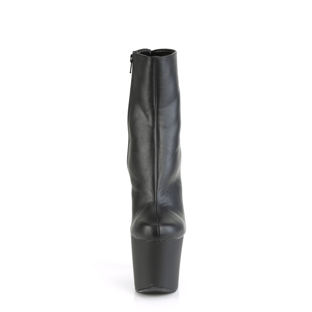 Pleaser Sandalias para mujer IRONGRIP-1042 Blk Faux Cuero / Blk Matte-SLV cepillado