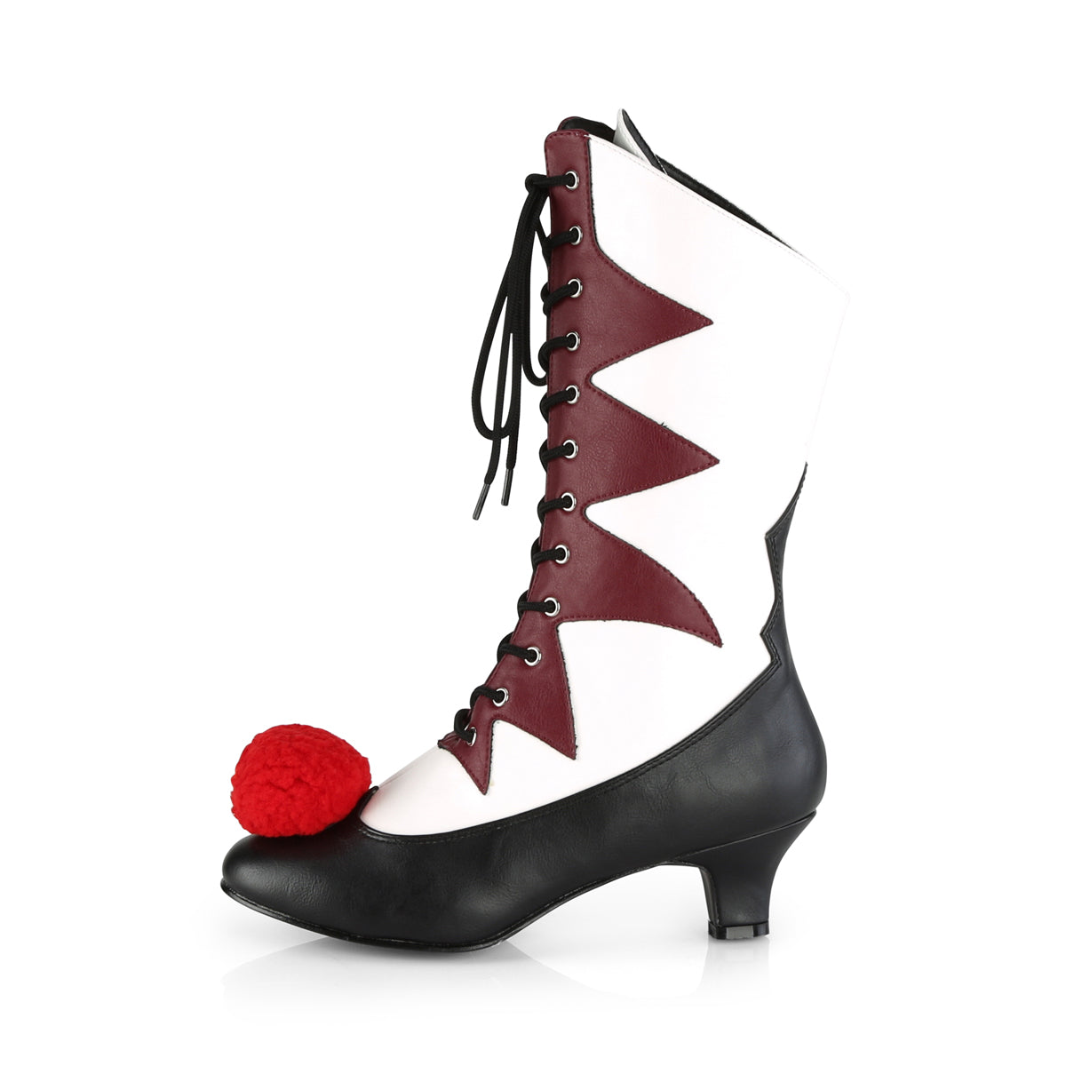 Funtasma Botas de mujer IT-120 PU blanca-borgoña