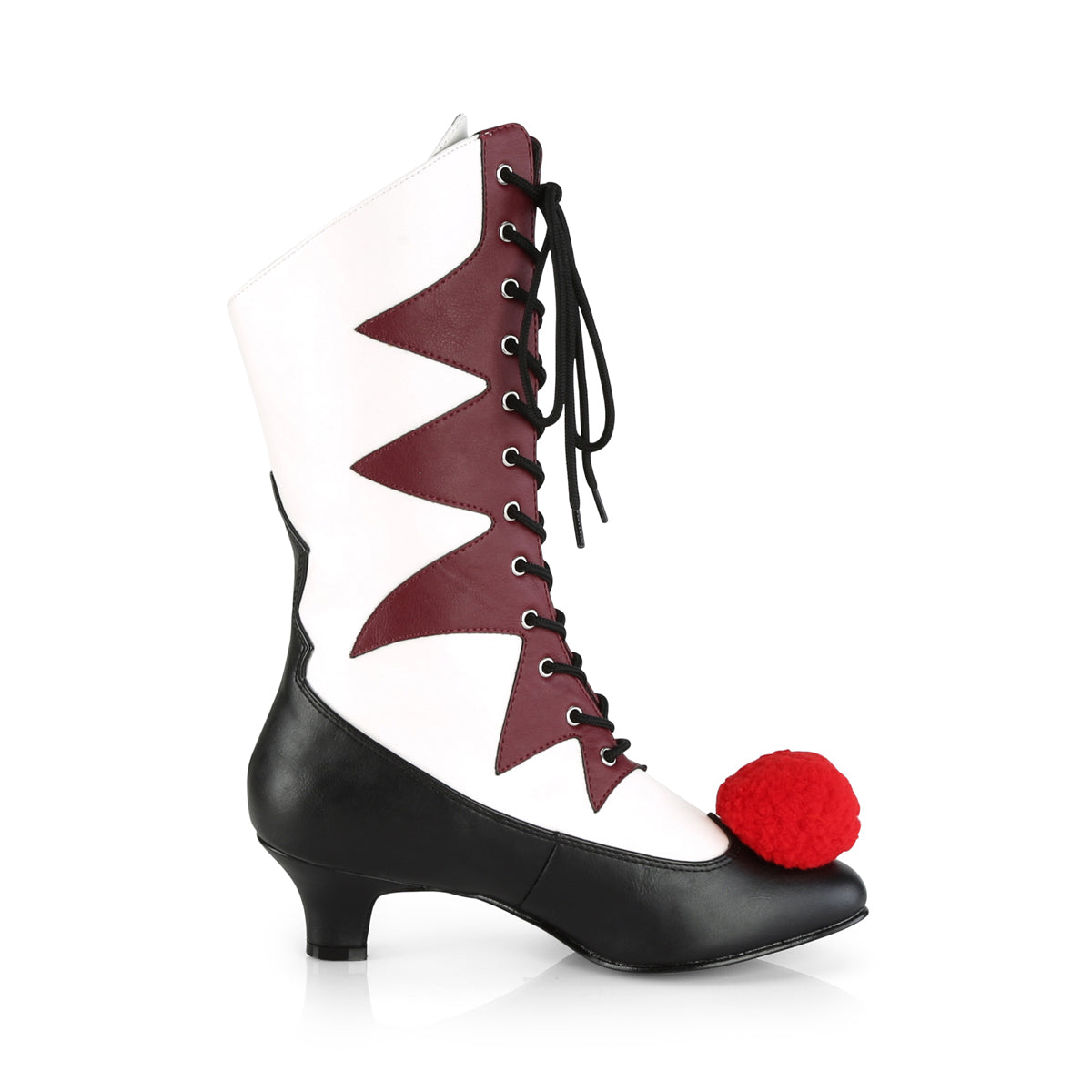 Funtasma Botas de mujer IT-120 PU blanca-borgoña